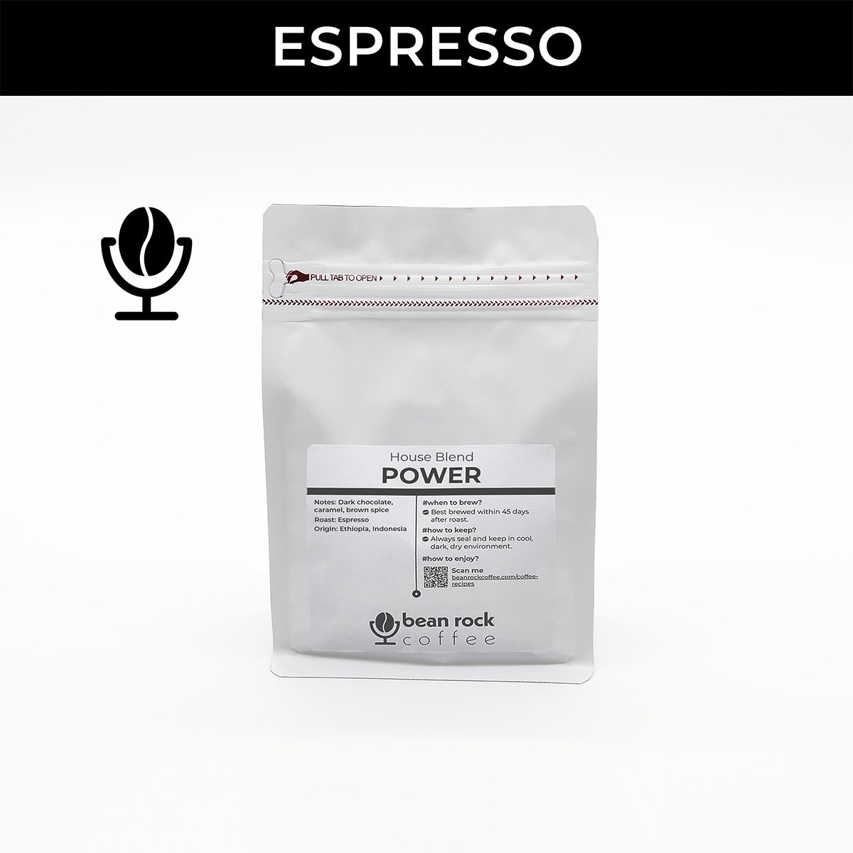 Power: Ethiopia Kercha & Indonesia Seriburaja House Blend Espresso