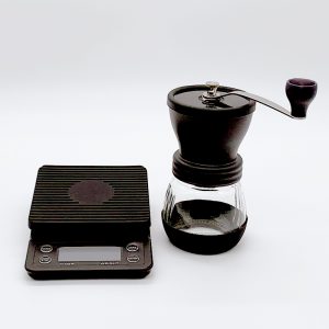 Precision Kit Hario skerton hand grinder and coffee scale
