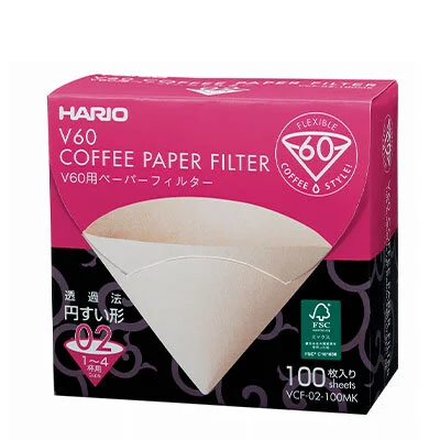 Hario paper filter in box bleached