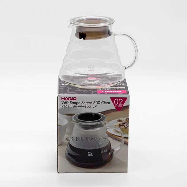 Hario V60 Range Server heat resistant glass coffee decanter with box