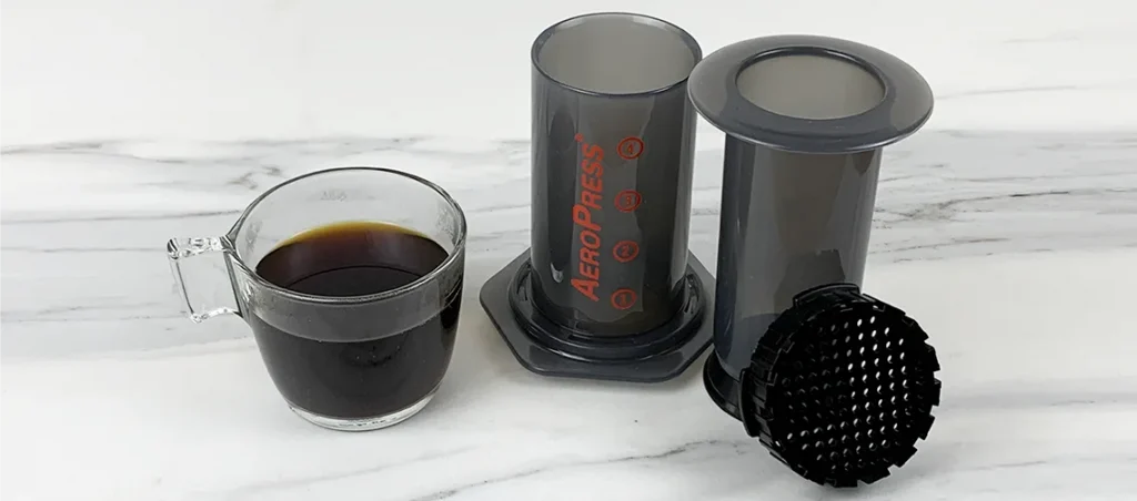 aeropress black coffee recipe upright